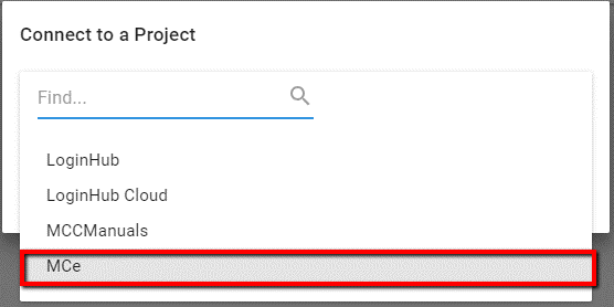 Selecting MCe Step